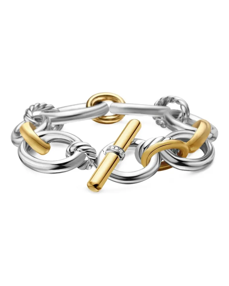 David Yurman 18kt DY Mercer Chain Gelbgoldarmband mit Diamanten (25mm) - Silber Silber