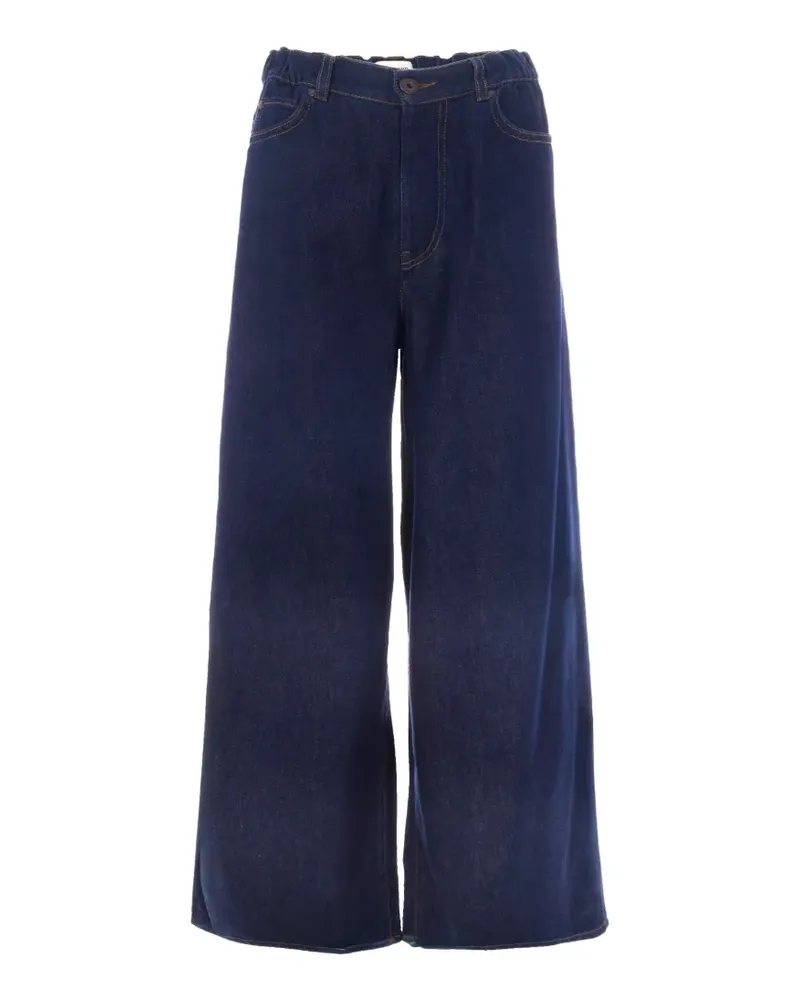 Max Mara Weite Jeans mit elastischem Bund - Blau Blau