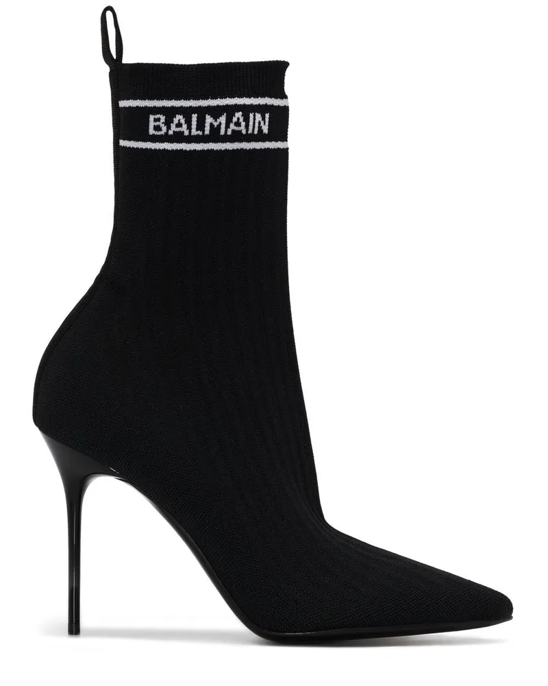 Balmain Skye Stiefeletten 95mm - Schwarz Schwarz