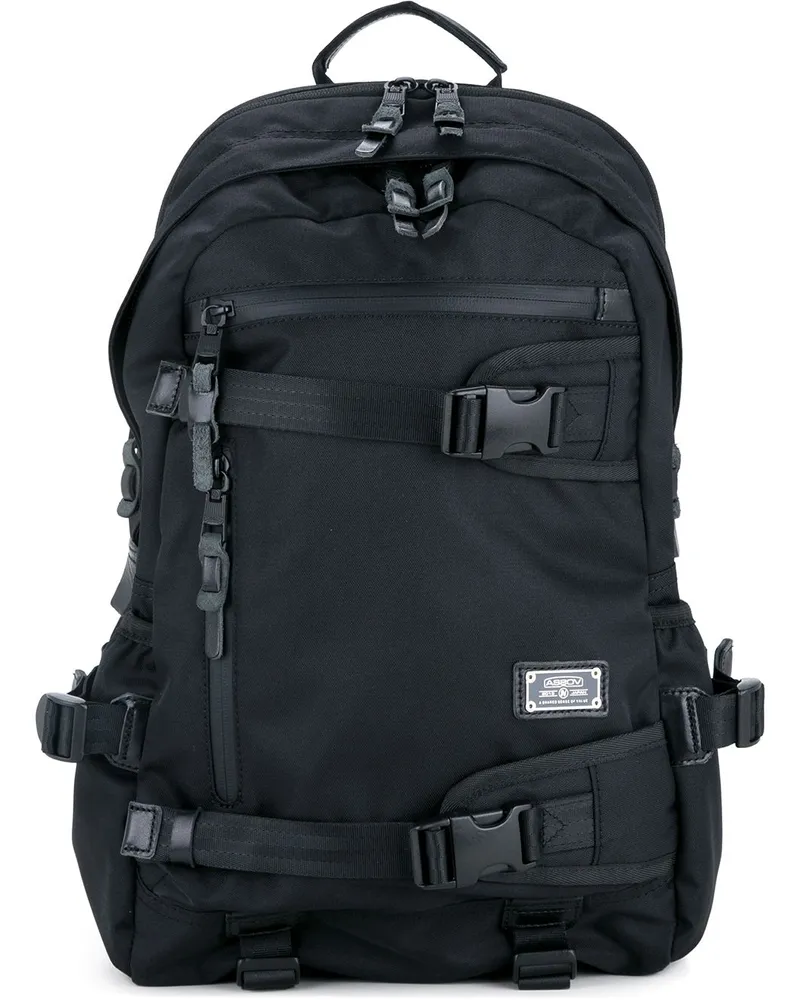 AS2OV Rucksack mit Schnallen - Schwarz Schwarz