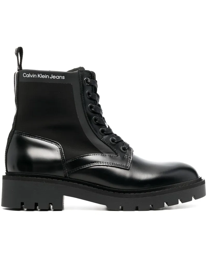 Calvin Klein Stiefeletten im Military-Look Schwarz