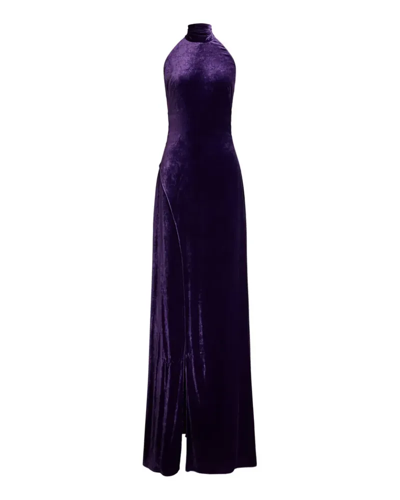 Ralph Lauren Maxikleid aus Samt - Violett Violett