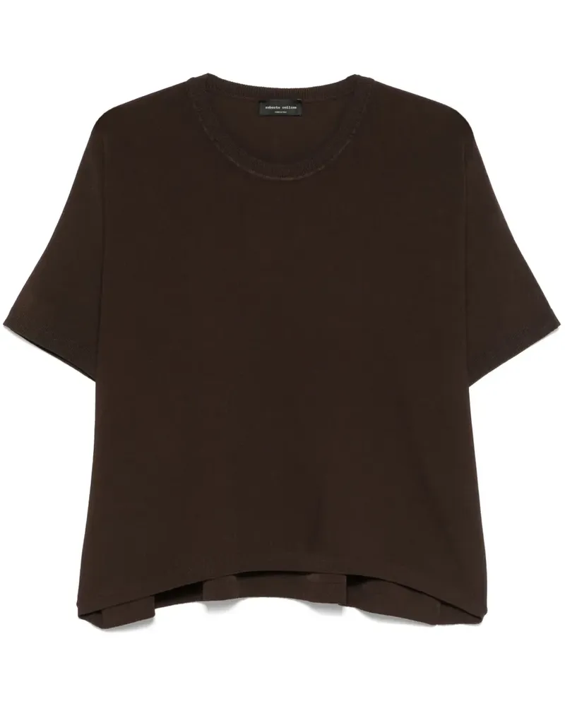 Roberto Collina Gestricktes T-Shirt - Braun Braun