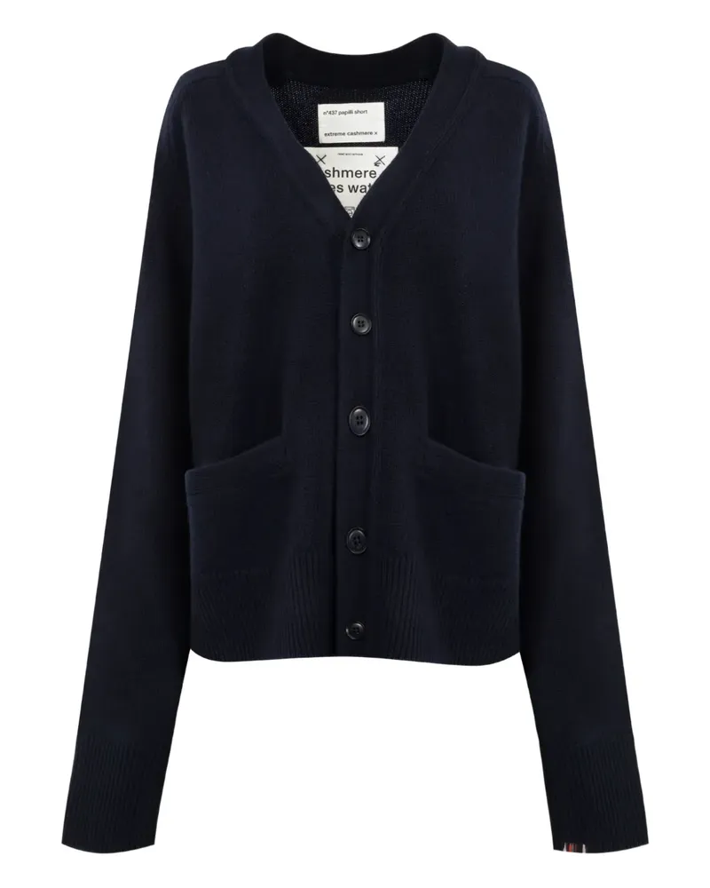extreme cashmere Papilli pocket short cardigan - Blau Blau