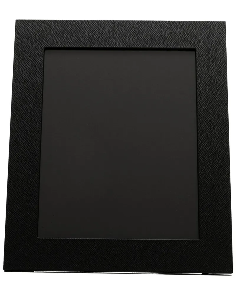 Smythson Bilderrahmen aus Leder - Schwarz Schwarz