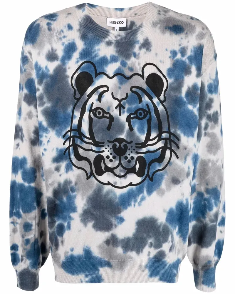 Kenzo Sweatshirt mit Tiger-Print - Grau Grau