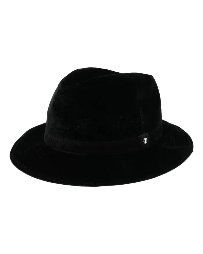Giorgio Armani Fedora Hut - Schwarz Schwarz