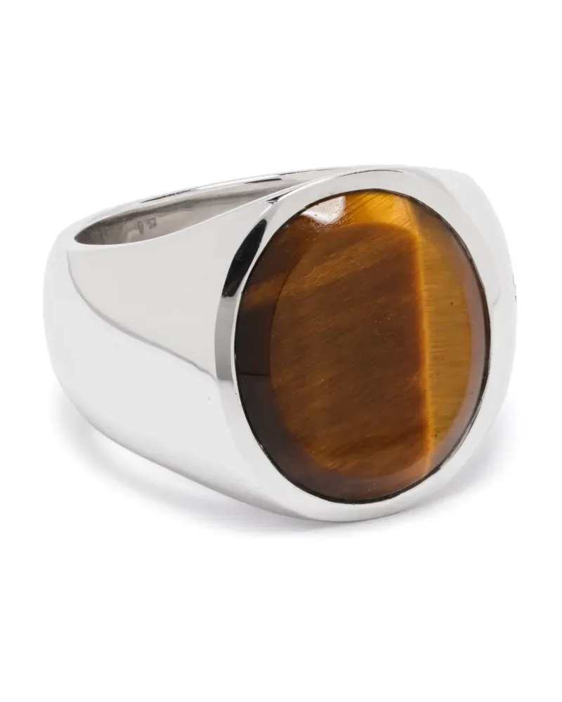 Tom Wood Ring aus Sterlingsilber mit Tigerauge