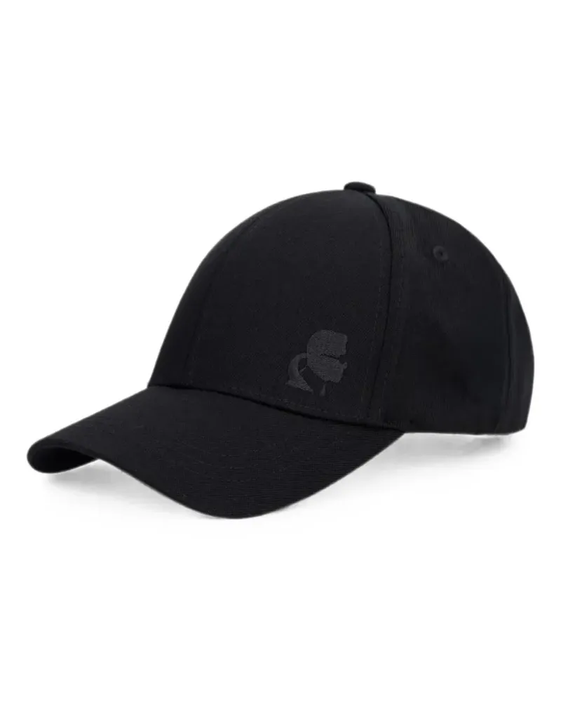 Karl Lagerfeld logo-patch baseball cap - Schwarz Schwarz