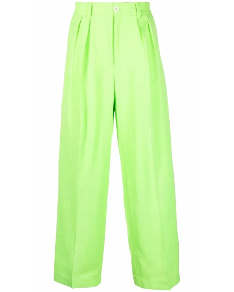 Jacquemus Weite Le Pantalon Mela Hose - Grün Grün