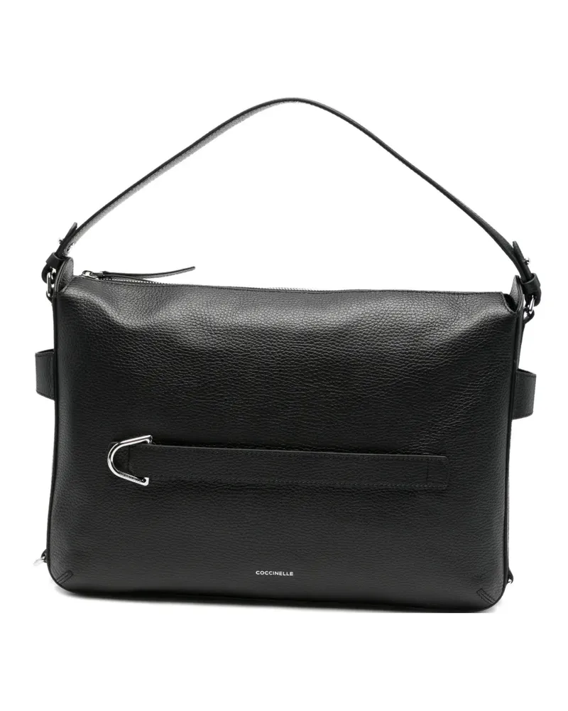 Coccinelle grainy leather tote bag - Schwarz Schwarz
