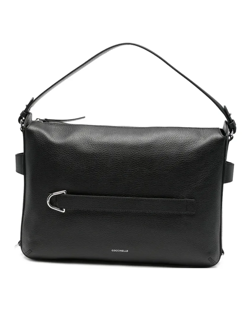 Coccinelle grainy leather tote bag - Schwarz Schwarz