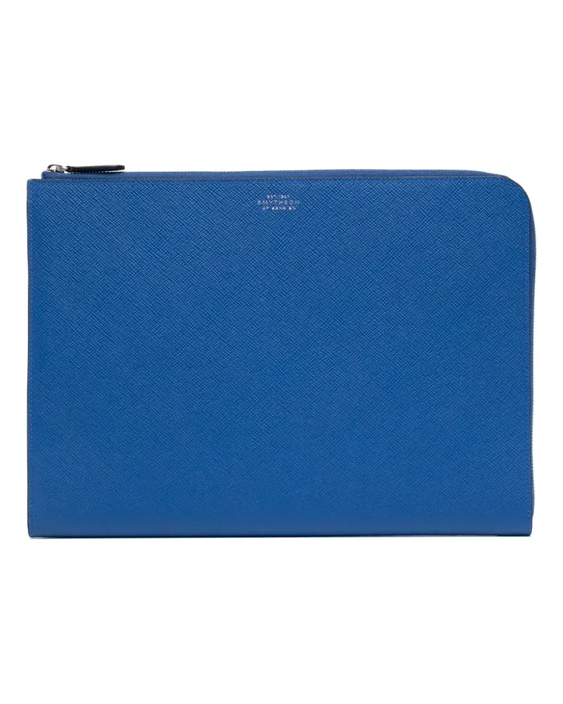 Smythson Kleine Laptophülle - Blau Blau