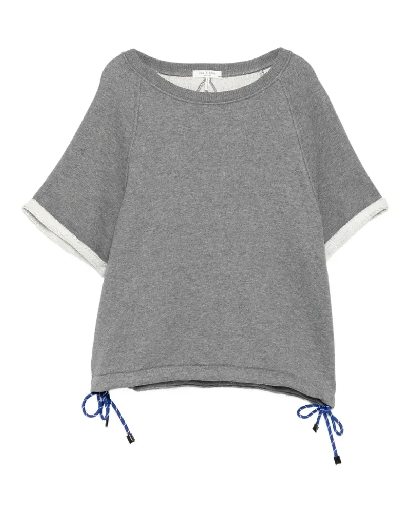 Rag & Bone T-Shirt mit geripptem Kragen - Grau Grau