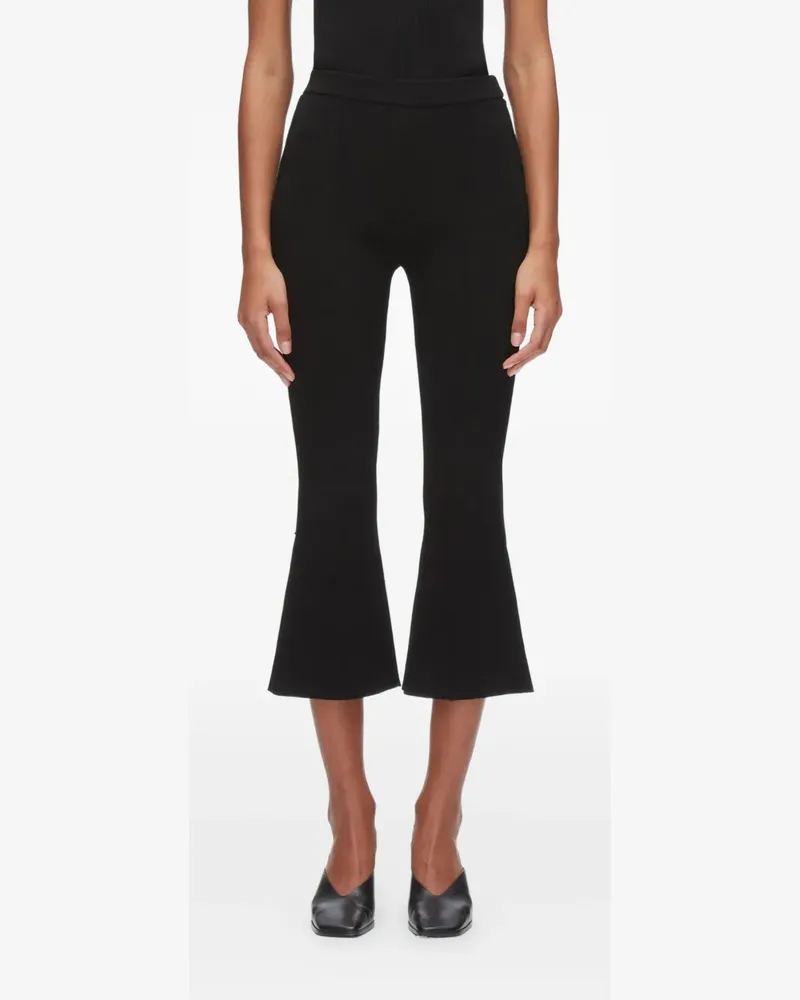 3.1 phillip lim ribbed flared trousers - Schwarz Schwarz