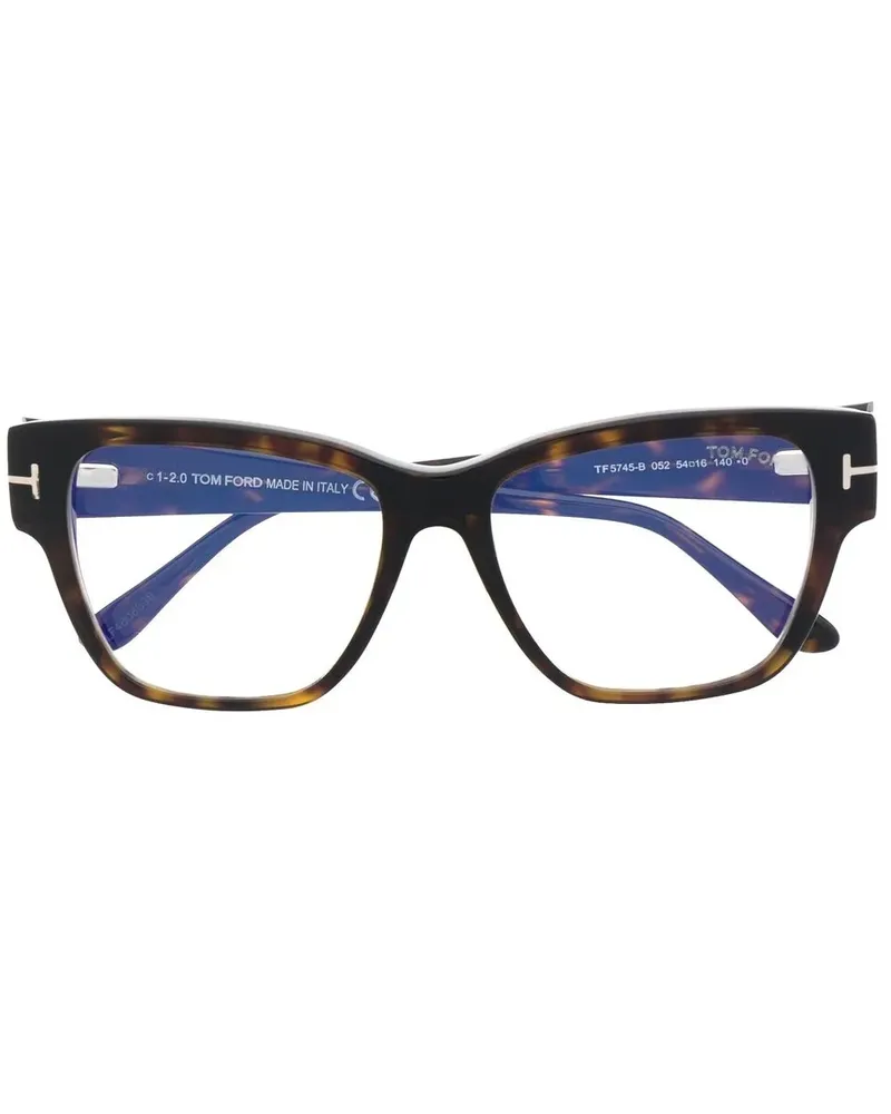 Tom Ford FT5745B Brille mit eckigem Gestell - Braun Braun