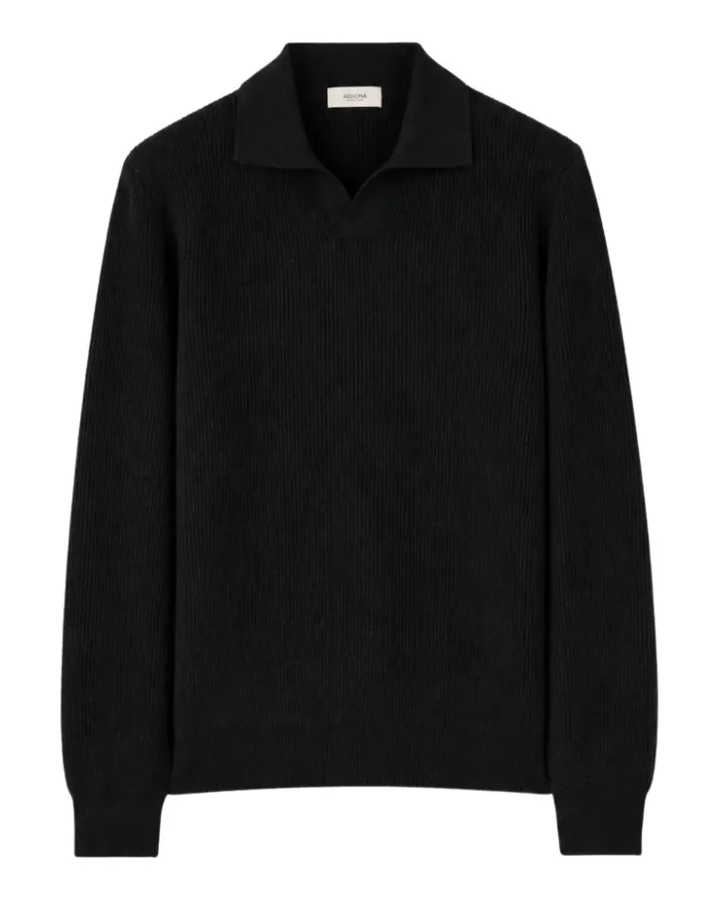 AGNONA ribbed-knit V-neck sweater - Schwarz Schwarz