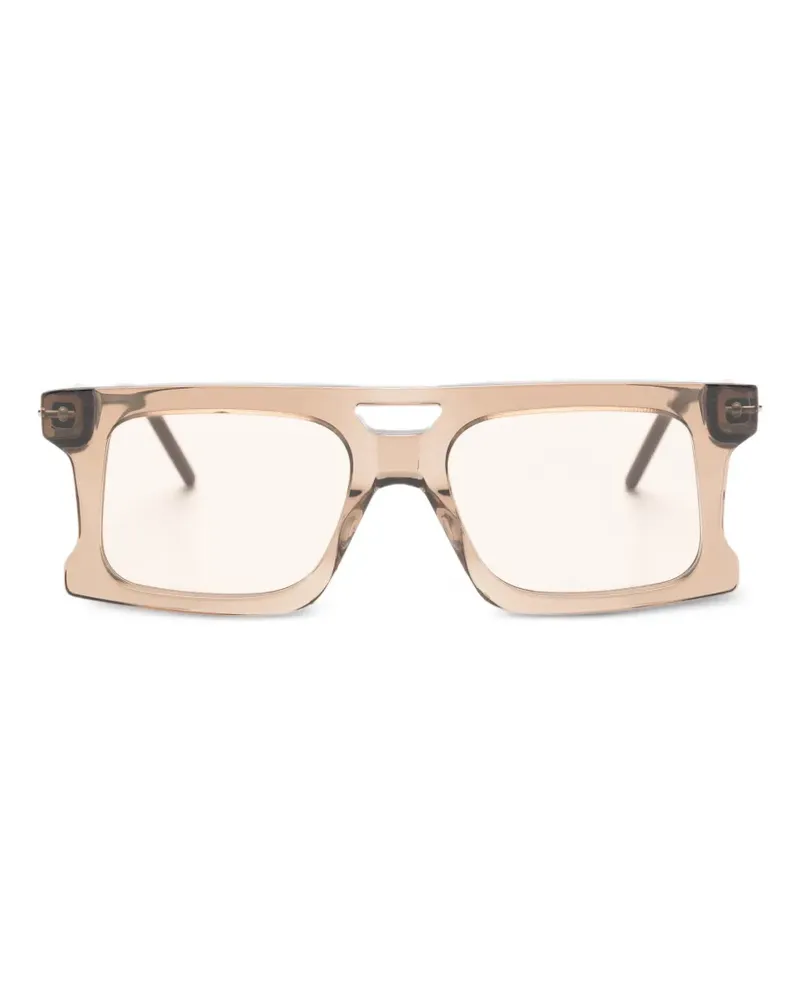 KUBORAUM Sonnenbrille mit geometrischem Gestell - Nude Nude