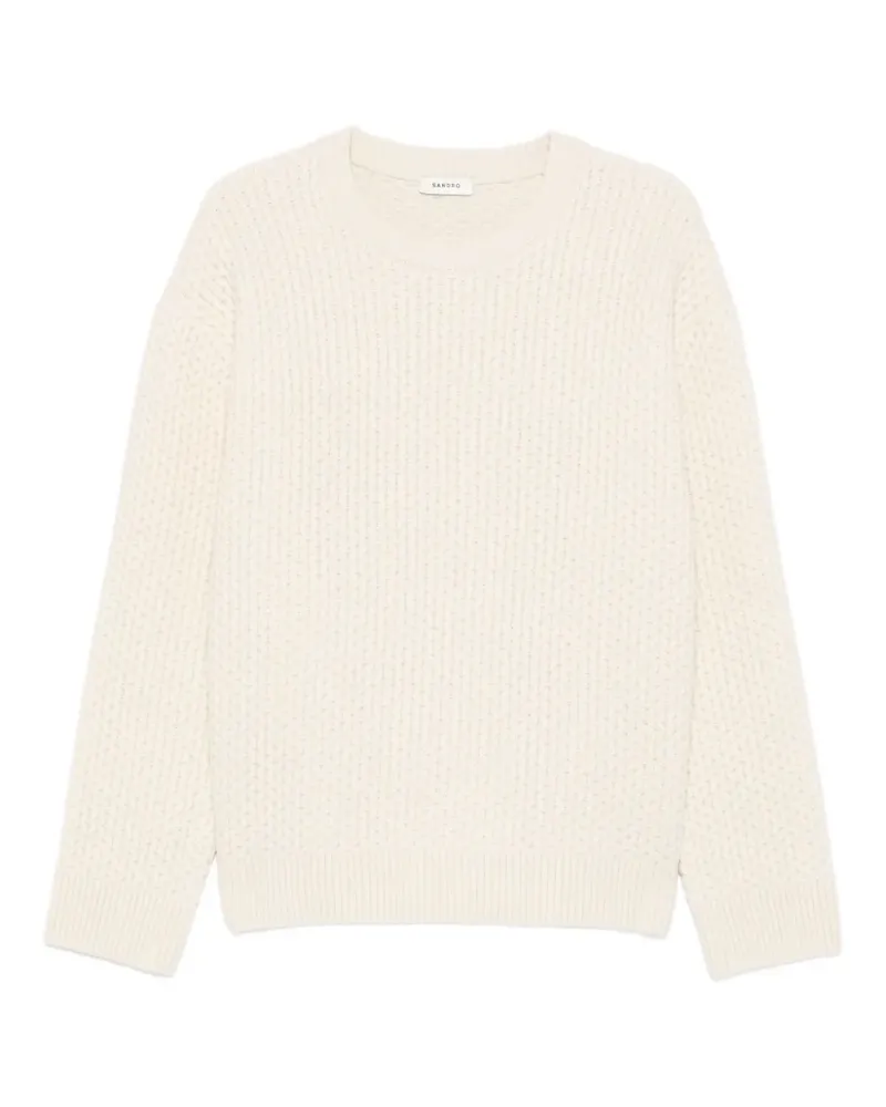 Sandro Pullover mit Wabenmuster - Nude Nude