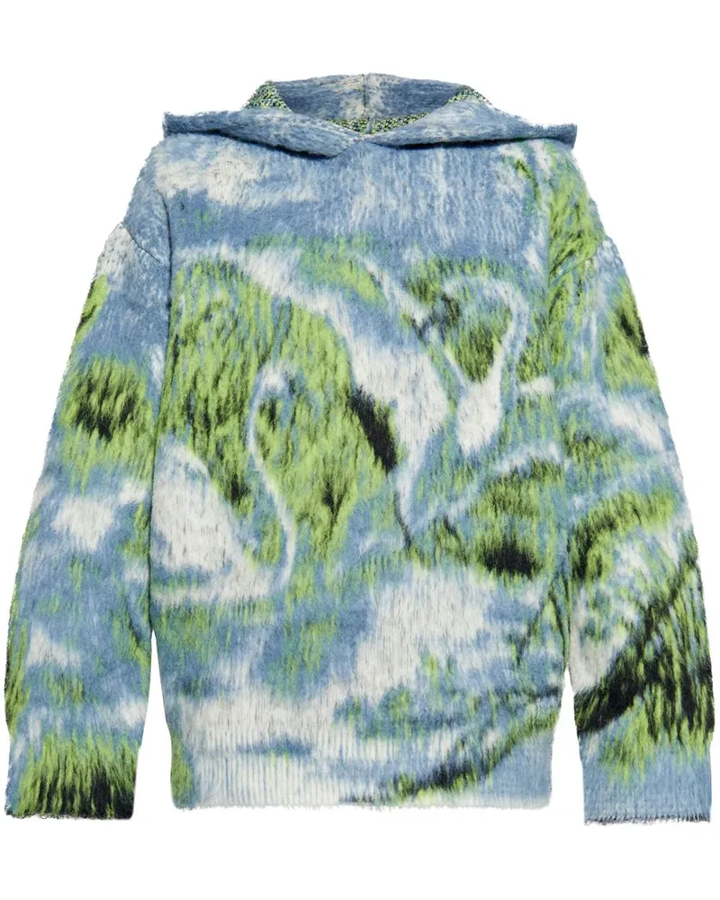 ATTICO Pullover aus gebürstetem Jacquard - Blau Blau