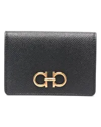 Ferragamo Portemonnaie mit Logo-Schild Schwarz