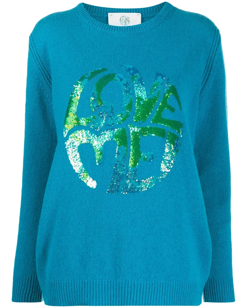 Alberta Ferretti Pullover mit Pailletten - Blau Blau