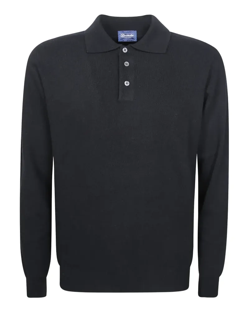 Drumohr  Gestricktes Poloshirt - Schwarz Schwarz