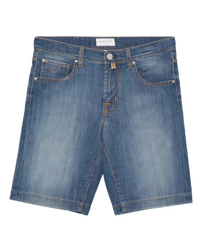 Jacob Cohën logo-patch shorts - Blau Blau