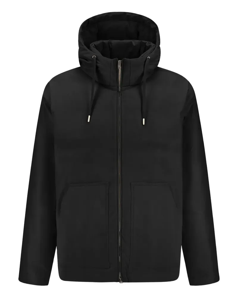 Herno Kapuzenjacke mit Reißverschluss - Schwarz Schwarz
