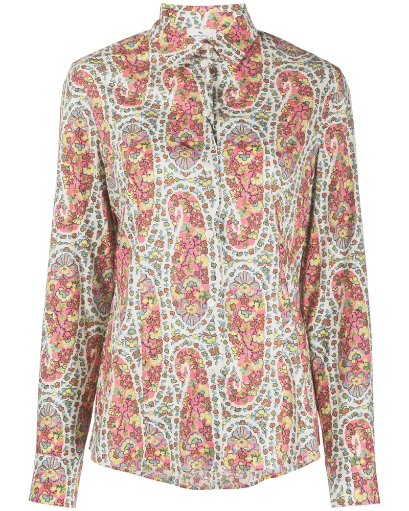 Etro Hemd mit Blumen-Print - Rosa Rosa