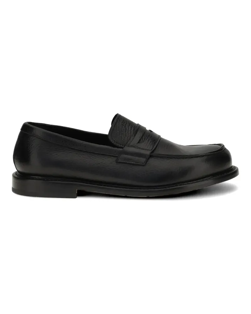 Premiata grainy-leather penny loafers - Schwarz Schwarz