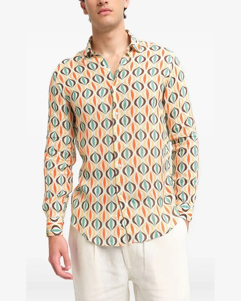 PENINSULA Gemustertes Hemd - Orange Orange