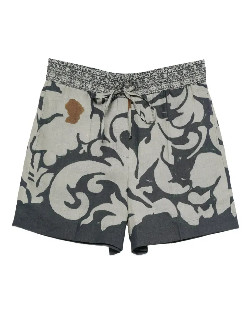 Luisa Cerano Shorts mit abstraktem Print - Grau Grau