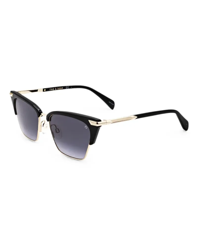 Rag & Bone Sonnenbrille mit eckigem Gestell - Schwarz Schwarz