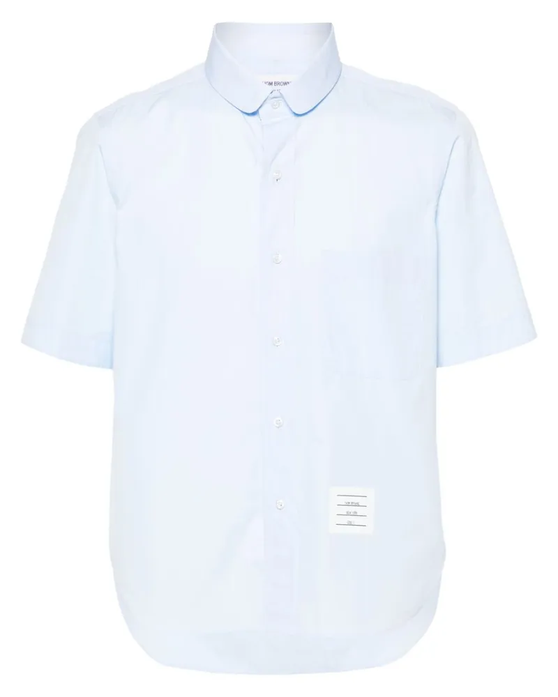 Thom Browne Kurzärmeliges Hemd aus Popeline - Blau Blau