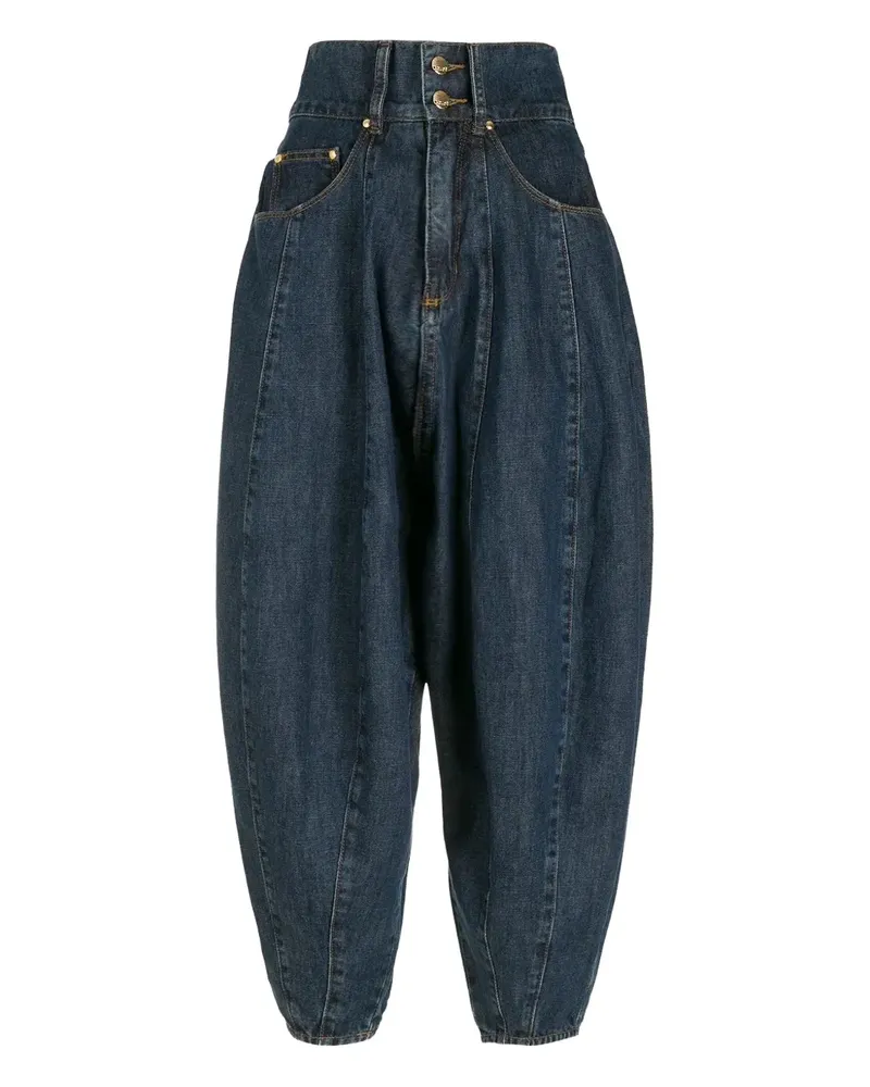 Amapô Jeans mit Falten - Blau Blau