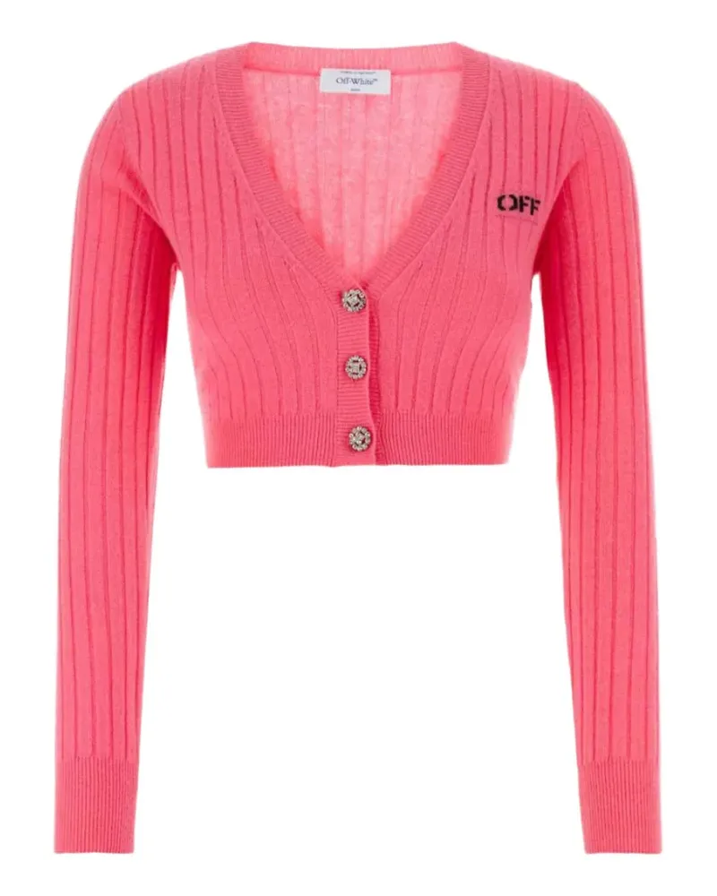 OFF-WHITE We Upside Down crop cardigan - Rosa Rosa