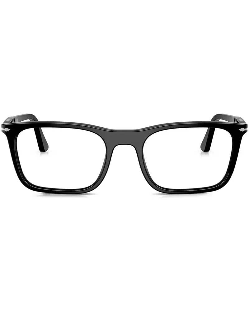 Persol Brille mit eckigem Gestell - Schwarz Schwarz