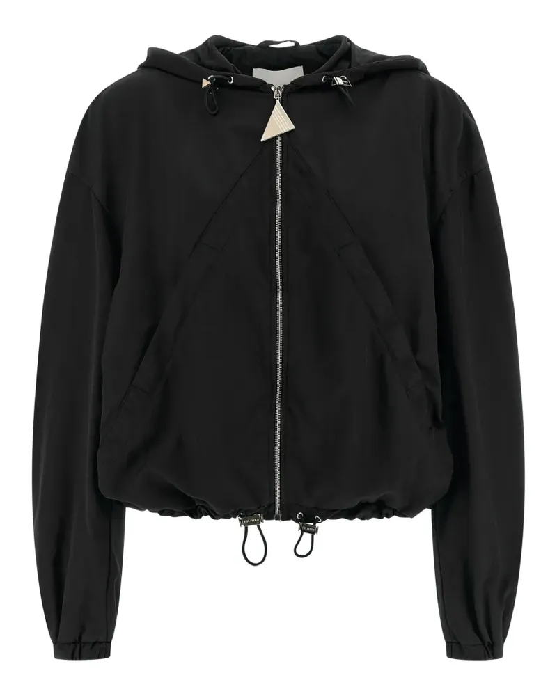 ATTICO hooded zip bomber jacket - Schwarz Schwarz