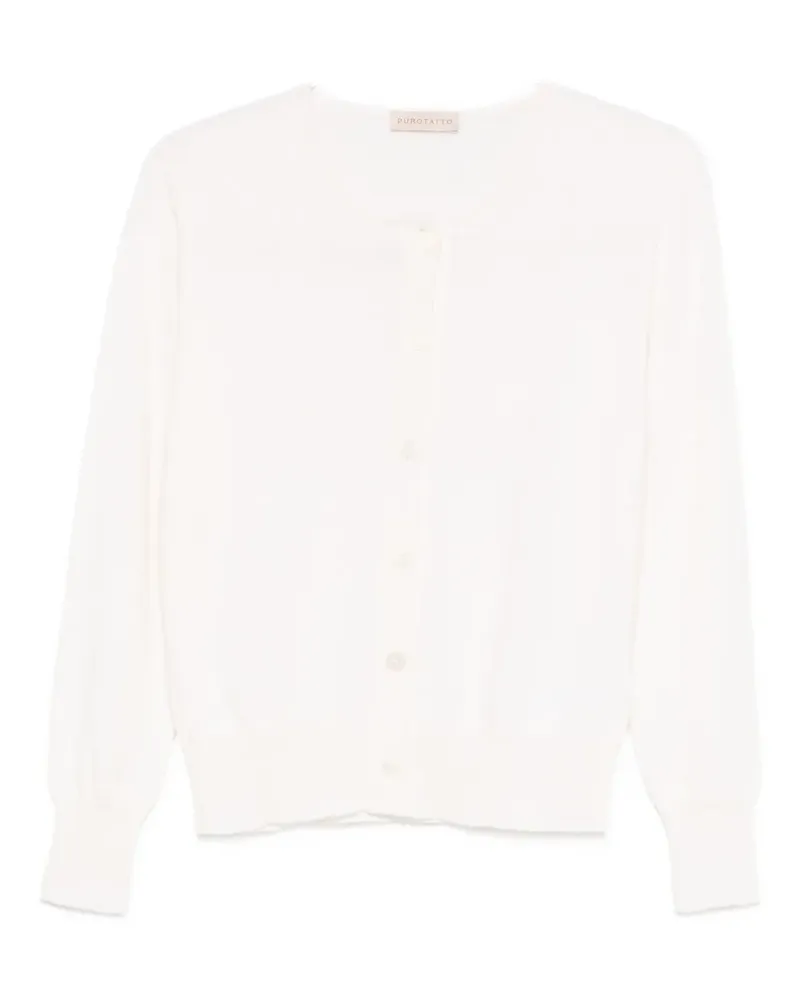 Purotatto buttoned Cardigan - Nude Nude