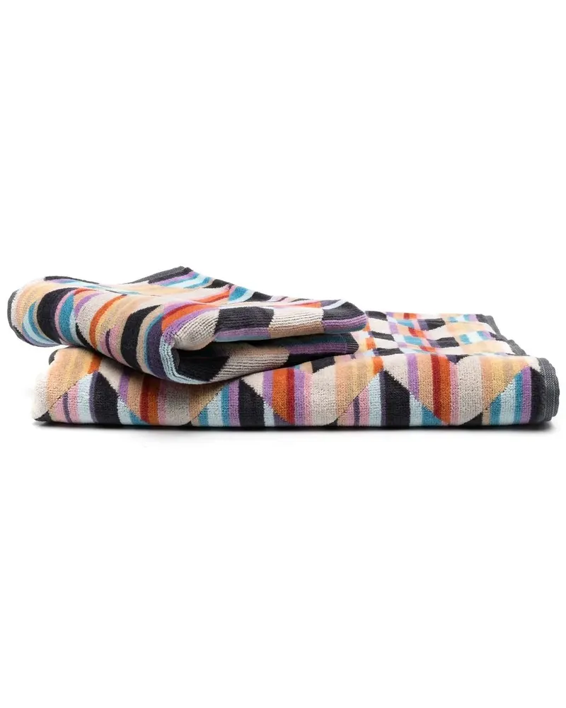 Missoni Home Brody Badetuch mit Zickzackmuster - Blau Blau