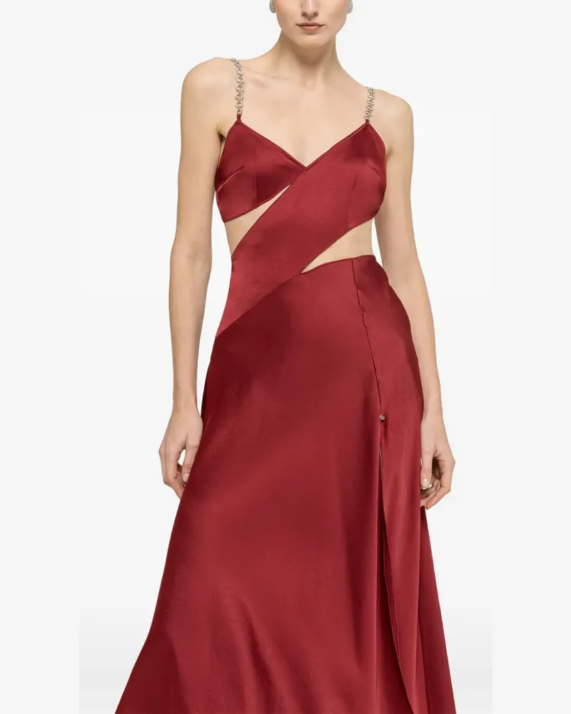 NISSA Midikleid mit Kristallträger - Rot Rot