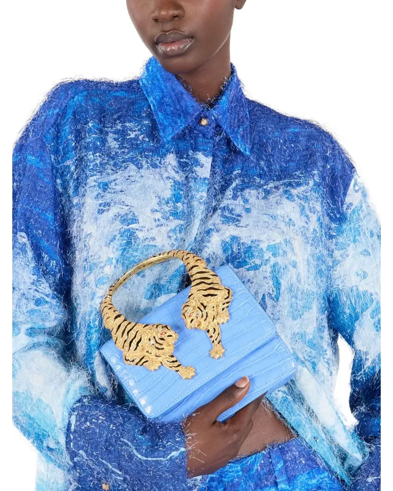 Roberto Cavalli Roar Handtasche - Blau Blau