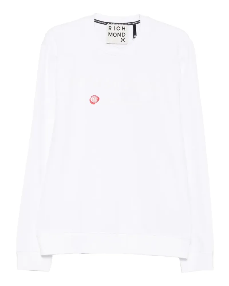 John Richmond Sweatshirt mit Logo-Print - Weiß Weiß