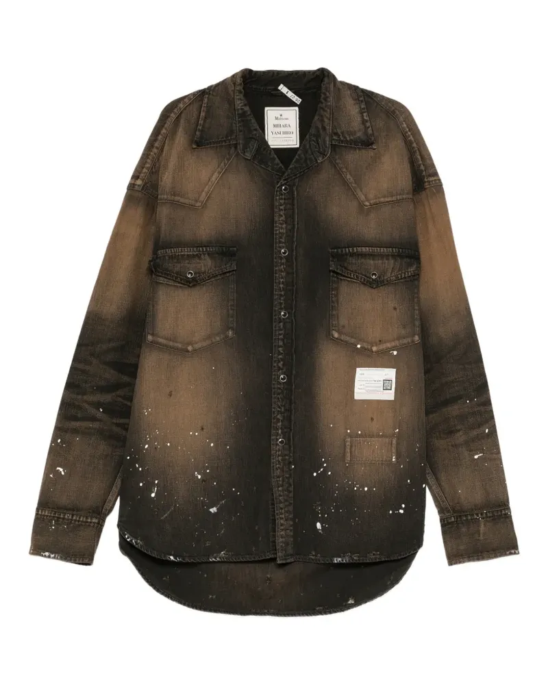 MIHARAYASUHIRO Jeanshemd mit flachem Kragen - Braun Braun