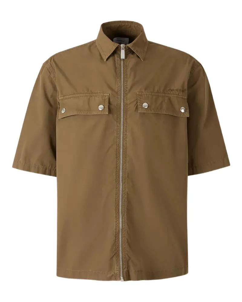 OFF-WHITE Bowling shirt jacket - Braun Braun