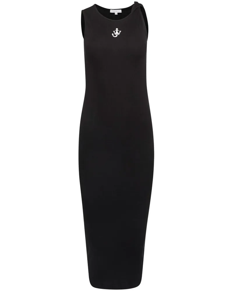 J.W.Anderson Anchor Midikleid - Schwarz Schwarz