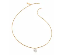18kt Nura vergoldete Halskette mit Perlen