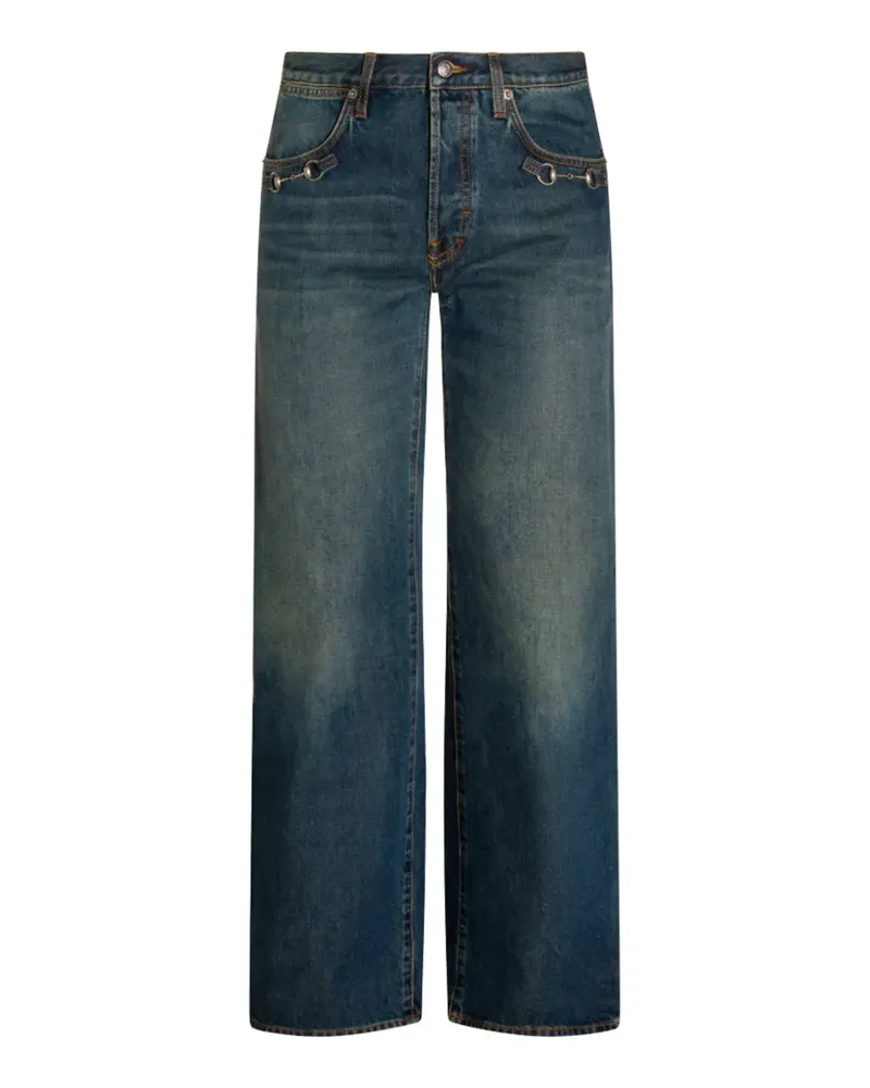 Gucci Horsebit Jeans mit tiefem Bund - Blau Blau