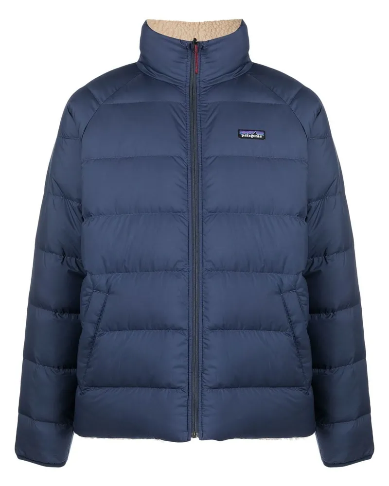 Patagonia Gesteppte Jacke mit Logo-Patch Blau